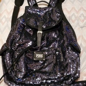 Victoria's Secret Pink Campus Backpack Bling Sequi